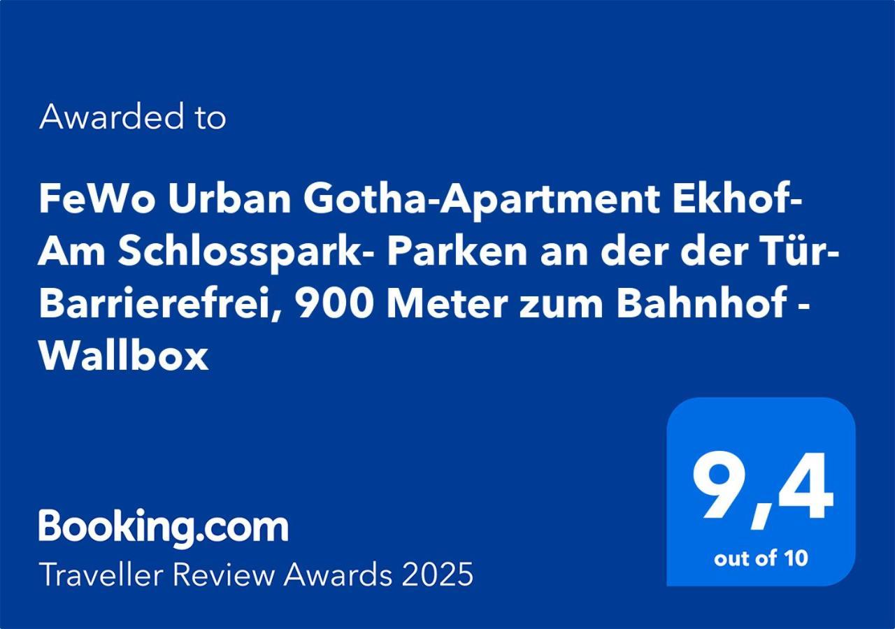 Fewo Urban Gotha-Apartment Ekhof- Am Schlosspark- Parken An Der Der Tuer- Barrierefrei, 900 Meter Zum Bahnhof - Wallbox 외부 사진